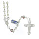 Mother-of-pearl rosary of Saint Rita with small roses, 0.2 in beads s2