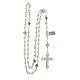 Mother-of-pearl rosary of Saint Rita with small roses, 0.2 in beads s4