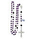 Amethyst rosary with small roses, 0.2 inches beads and 925 silver s4