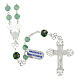 Aventurine rosary with small roses, 0.2 inches beads and 925 silver s1