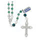 Rosary 6 mm aventurine 925 silver small rose s1