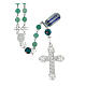 Rosary 6 mm aventurine 925 silver small rose s2