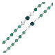 Rosary 6 mm aventurine 925 silver small rose s3