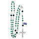 Rosary 6 mm aventurine 925 silver small rose s4