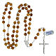 Olivewood rosary with 0.2 in beads and 925 silver s4