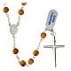 Rosary with Miraculous Medal, 925 silver and 0.024 in olivewood beads s2