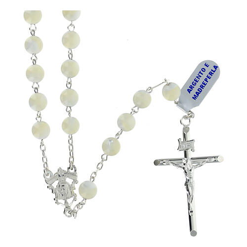 Rosary of 925 silver and 0.3 in pearls 1