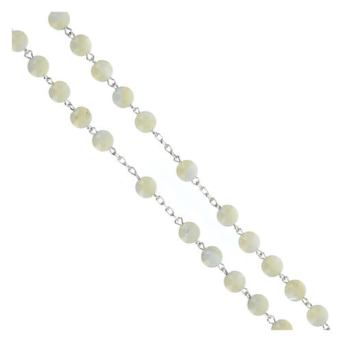 Różaniec srebro 925, koraliki perła 8 mm 3