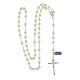 Virgin Mary rosary in 925 silver mother of pearl 8 mm s4