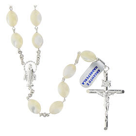 Rosary of 925 silver with oval pearls of 0.05x0.04 in