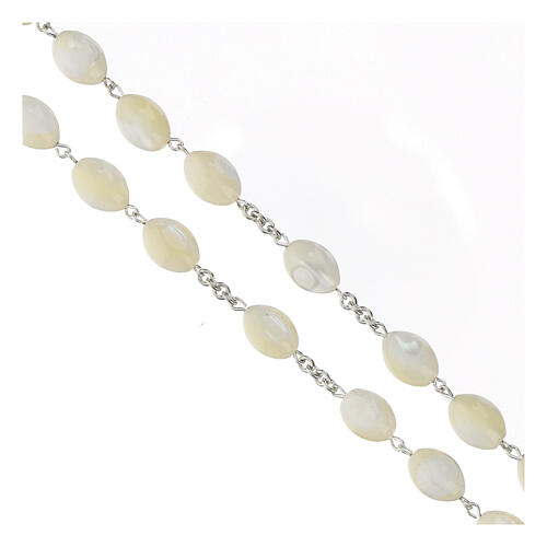 Rosary of 925 silver with oval pearls of 0.05x0.04 in 3