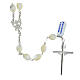 Rosary of 925 silver with oval pearls of 0.05x0.04 in s2