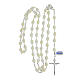 Rosary of 925 silver with oval pearls of 0.05x0.04 in s4