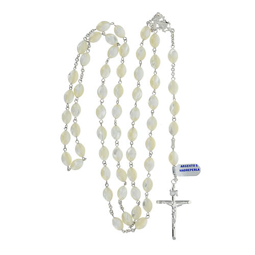 Mopec Rosario Di Perline In Argento, 2 Pezzi, Con Croce 4x2 Cm, Lunghezza 49 Cm, Leggero, Pronto All'Uso - 5