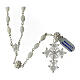 Oval mother-of-pearl 800 silver filigree rosary 9x6 cm s2