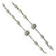 Oval mother-of-pearl 800 silver filigree rosary 9x6 cm s3