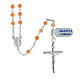 Rosary of 925 silver with 0.02 in coral beads s1