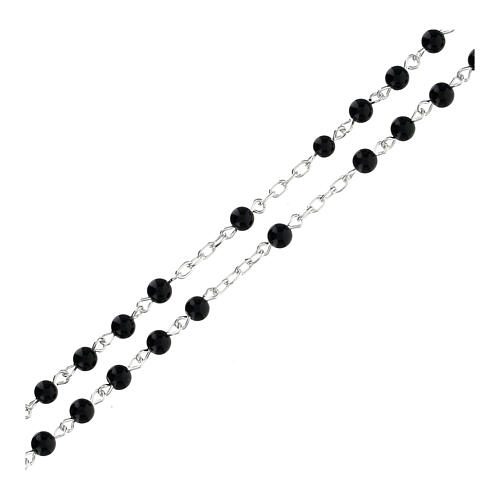 Rosary of 925 silver with 0.016 in onyx beads 3