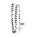 Rosary of 925 silver with 0.016 in onyx beads s4