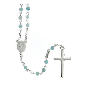 Rosary of 925 silver with 0.016 in amazonite beads