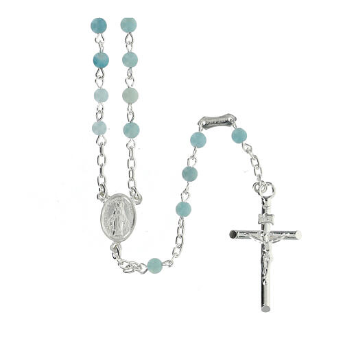 Rosary of 925 silver with 0.016 in amazonite beads 1
