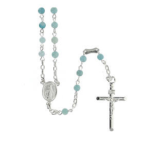 925 silver rosary amazonite 4 mm