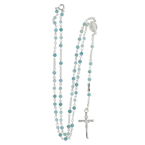 925 silver rosary amazonite 4 mm 4