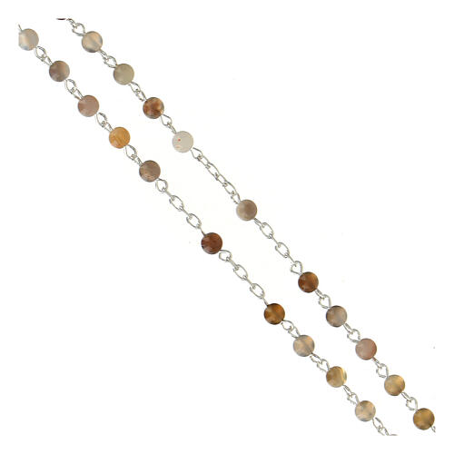 Rosary of 925 silver with 0.016 in Botswana agate beads 3