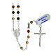 Rosary 4 mm Botswana agate 925 silver s1