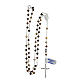 Rosary 4 mm Botswana agate 925 silver s4