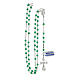 Rosary of 925 silver with 0.016 in faceted aventurine beads s4