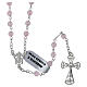 Rosary of 925 silver with 0.016 in rose quartz beads s1