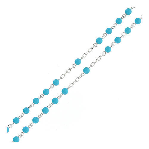 Rosary of 925 silver with 0.016 in turquoise beads 3