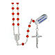 Rosary of 925 silver with 0.016 in brown agate beads s1