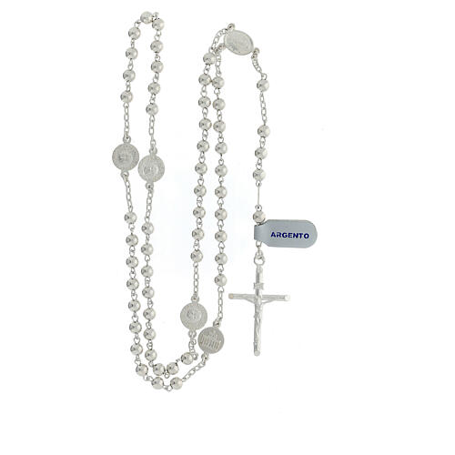 Rosary of the Jubilee Basilicas, 925 silver, 0.02 in beads 4