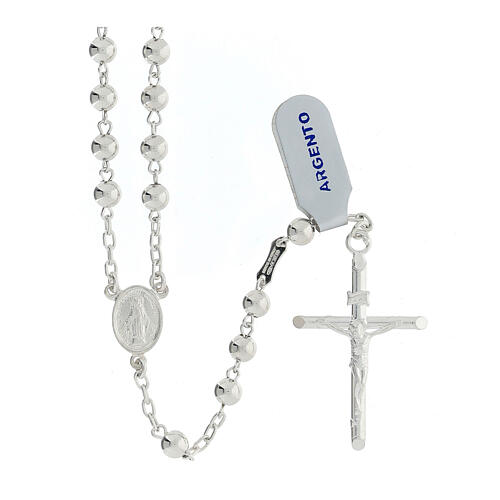 925 silver rosary Jubilee Basilicas 5 mm 1