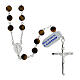 Rosary of the Jubilee Basilicas, 925 silver and tiger's eye, 0.024 in beads s1