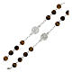 Rosary 6 mm tiger's eye basilicas jubilee silver 925 s3