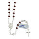 Rosary necklace of St. Rita, wooden beads and 925 silver small roses s1