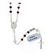 Rosary necklace of St. Rita, wooden beads and 925 silver small roses s2
