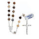 Rosary beads 6 mm Botswana agate 925 silver cross s1