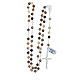 Rosary beads 6 mm Botswana agate 925 silver cross s4