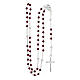 Rosary necklace of St. Rita, 925 silver and red crystal s4