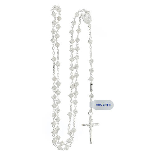 Rosary necklace of St. Rita with roses, 925 silver 4