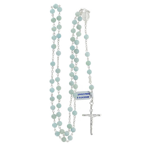 Rosary necklace of Our Lady of the Miraculous Medal, amazonite 4
