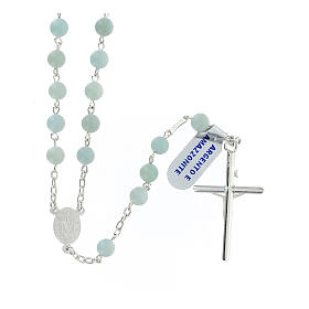 Rosary amazonite 925 silver Miraculous Mary