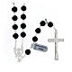 Rosary of 925 silver and onyx, 0.03 in beads s1