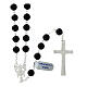 Rosary of 925 silver and onyx, 0.03 in beads s2