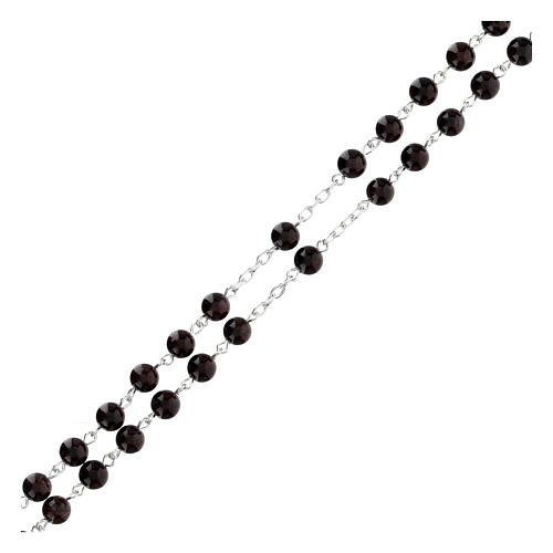 Różaniec srebro 925, Matka Boża Cudowna, koraliki 6 mm 3