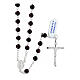 Rosary in 925 silver Miraculous Mary garnet 6 mm s1
